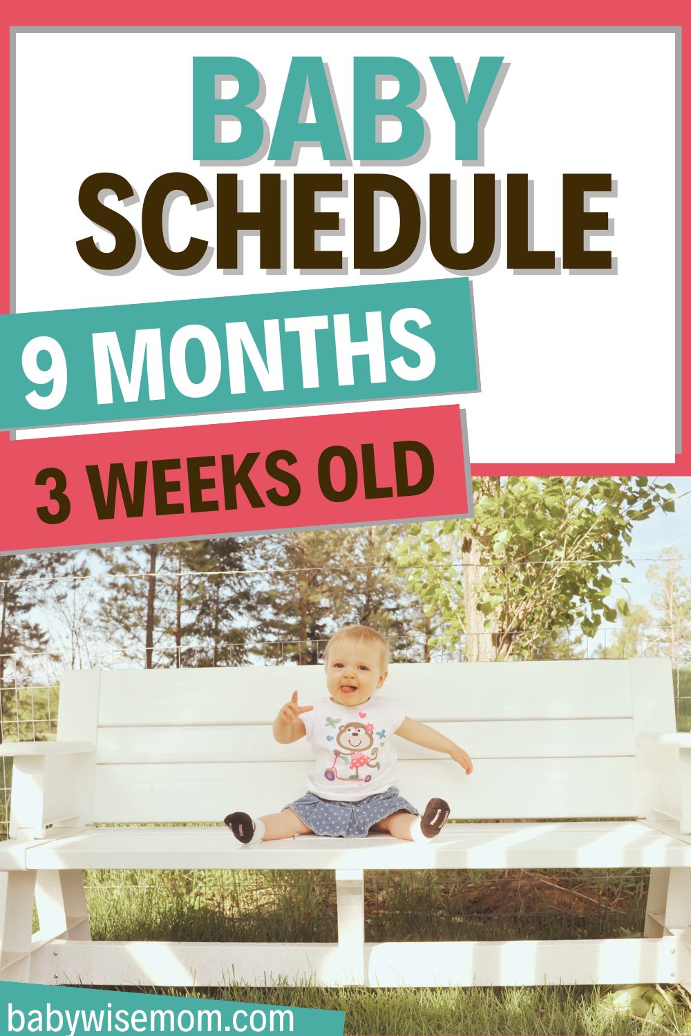 9 month 3 week old baby schedule pinnable image