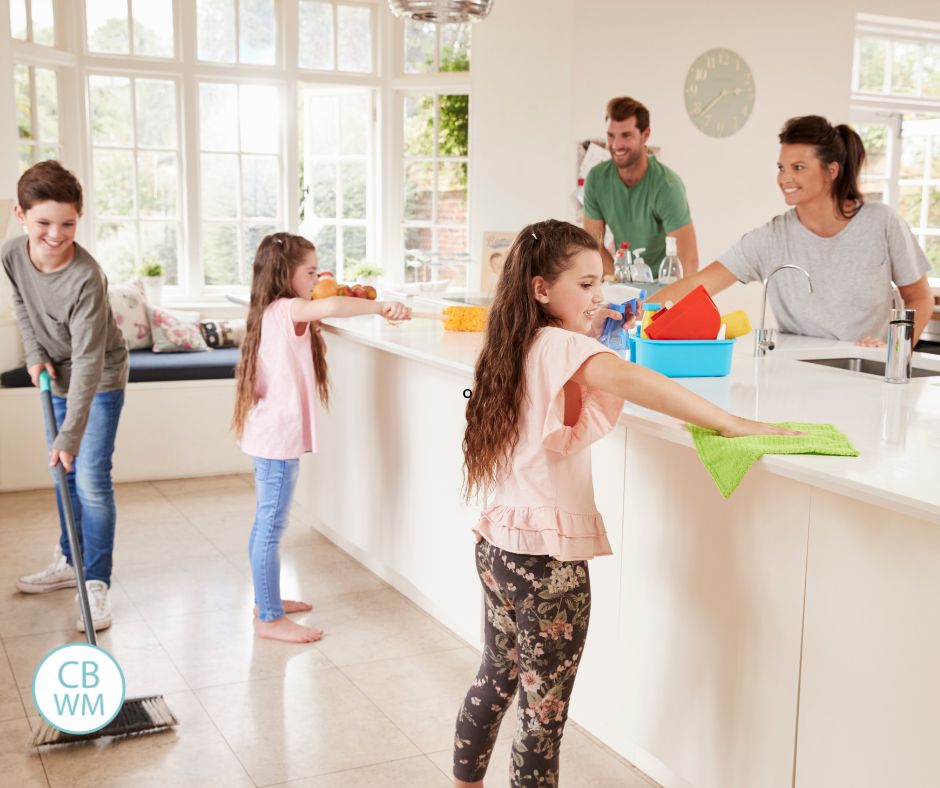 Kids doing chores