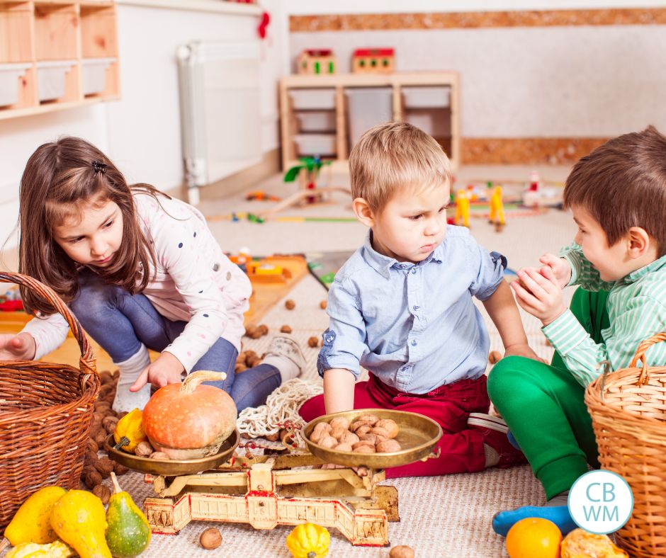 Children cleaning a messy room