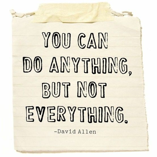 You can do anything, but not everything