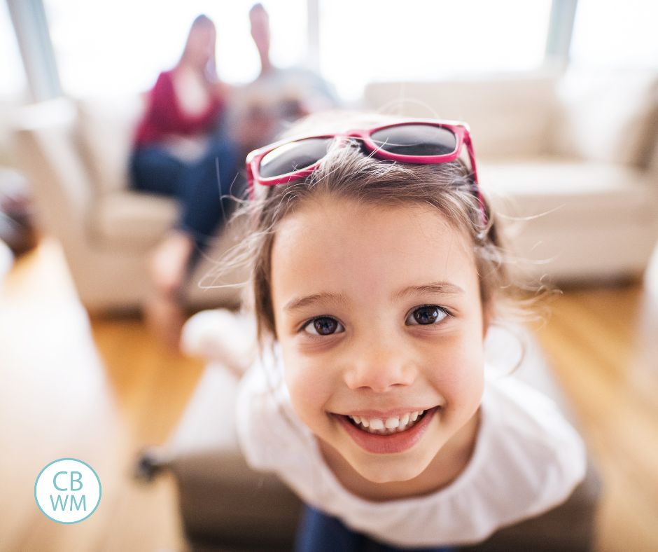 Child looking closely in camera