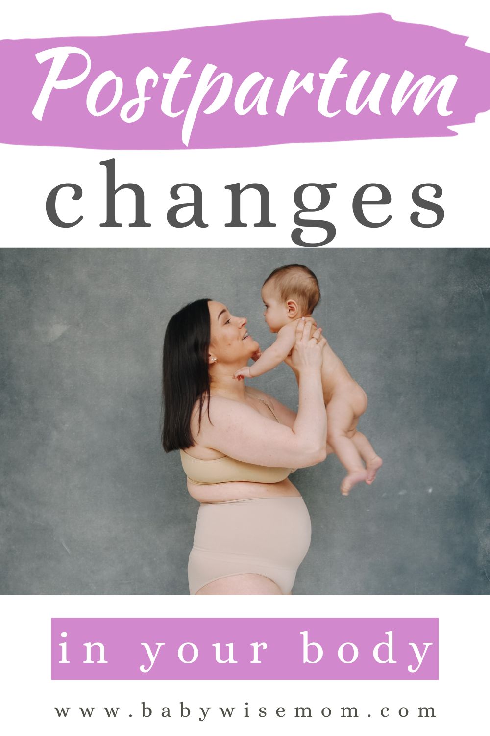 Postpartum changes in your body pinnable image