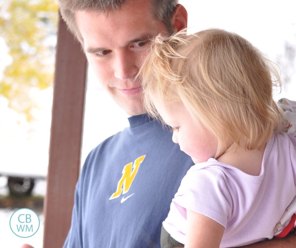 15.5 month old Brinley with her dad