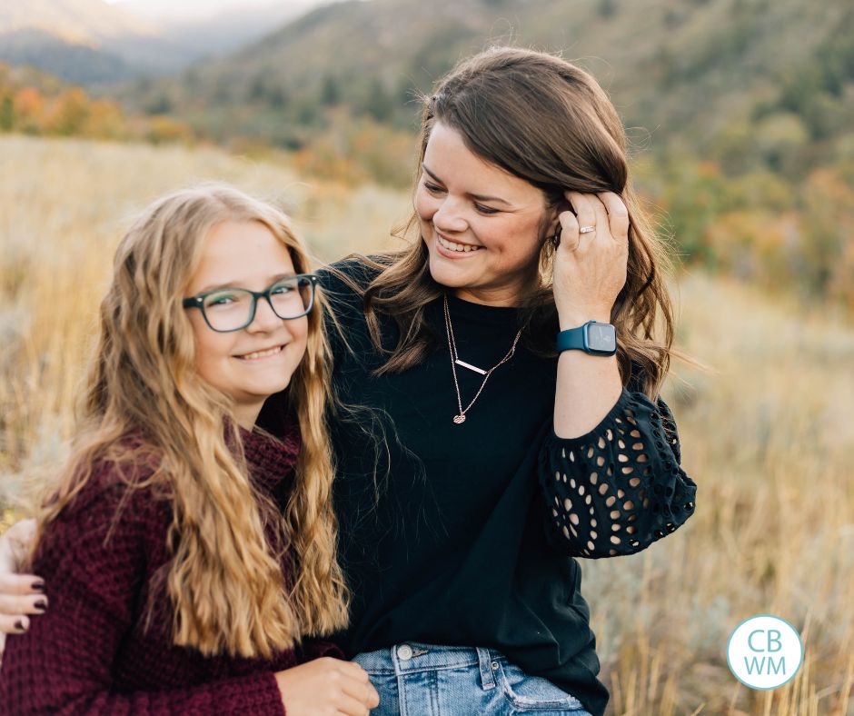 Mom and daughter together