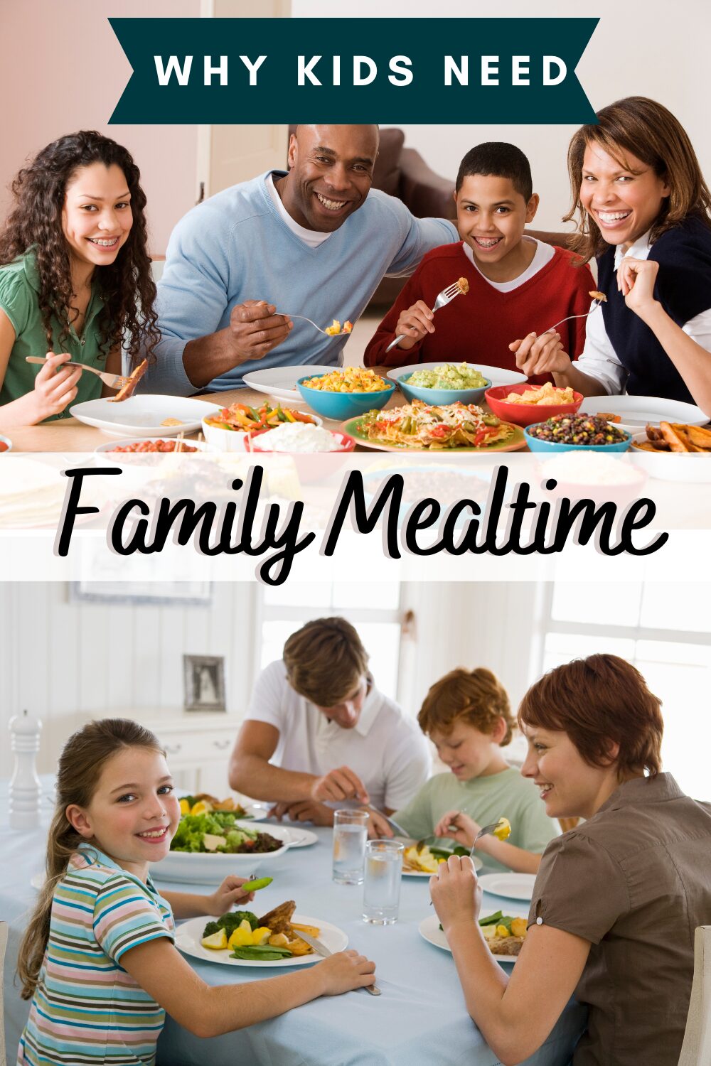 Why kids need family mealtime pinnable image