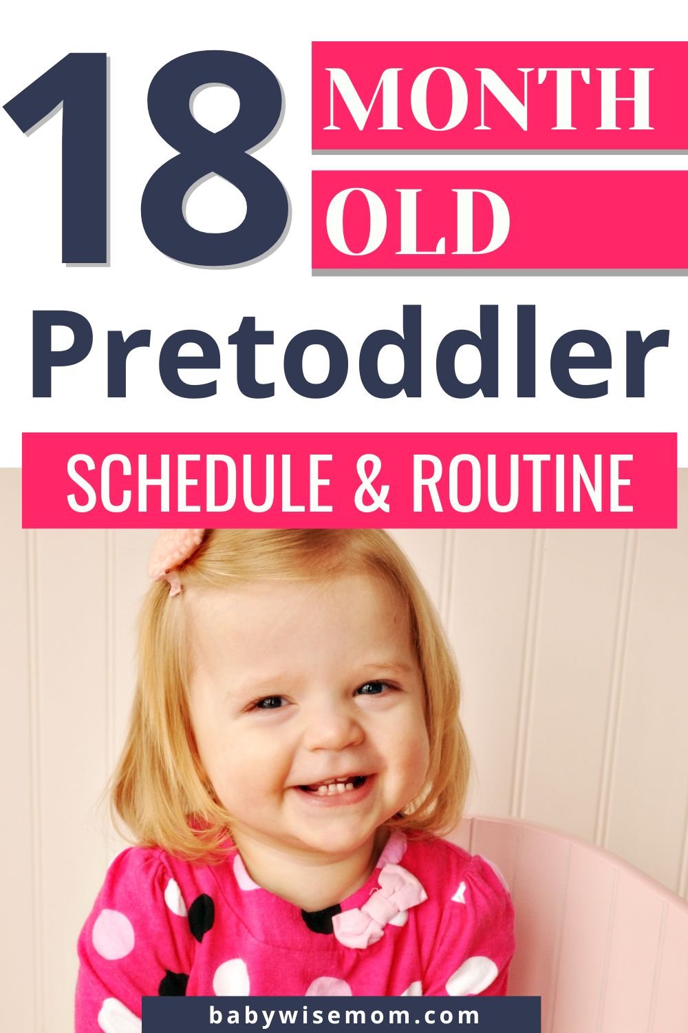 18 month old pretoddler schedule and routine pinnable image