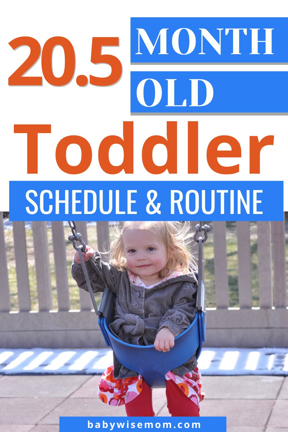 20.5 month old toddler schedule and routine pinnable image