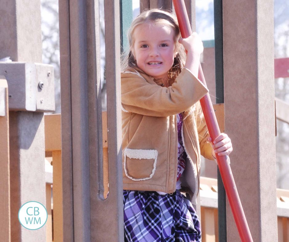 7 year old Kaitlyn at the park