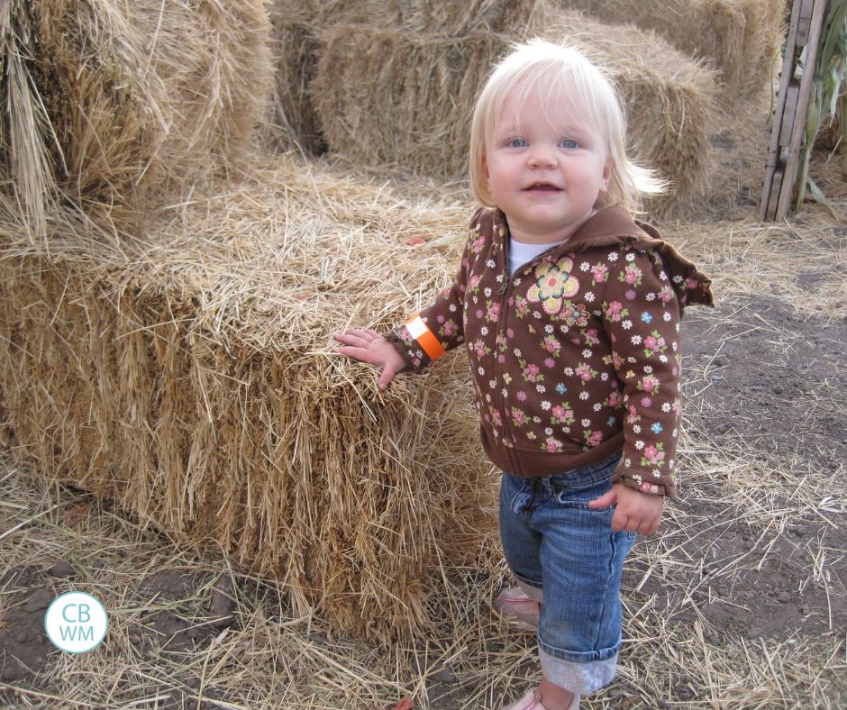 McKenna at a straw maze