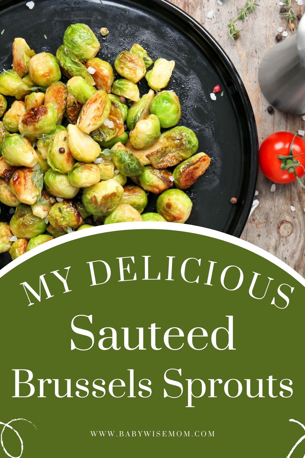 Brussels sprouts recipe pinnable image