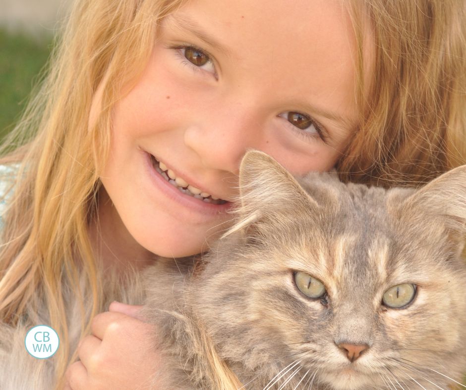 Kaitlyn holding her cat