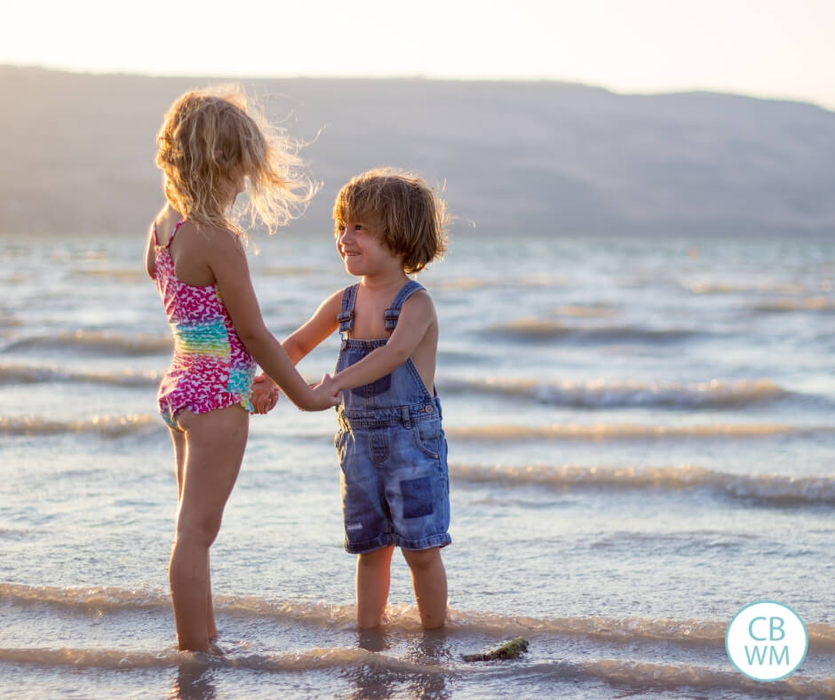 Boy and girl on the beach