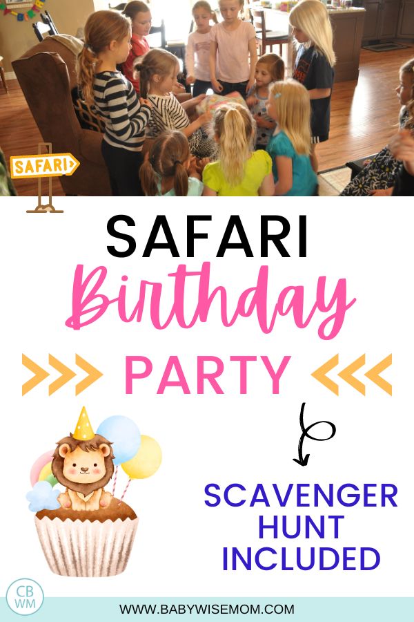 Safari Birthday party pinnable image
