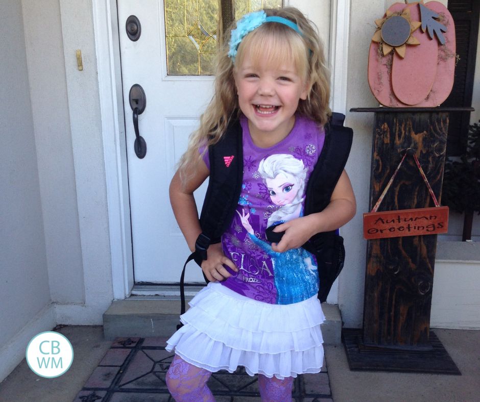5.5 year old McKenna on the first day of school