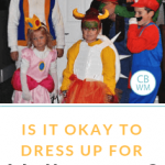 Dress up at Halloween. Is it a good thing to do or not? Can you dress up and celebrate Halloween without being dark? Yes you can dress up and have fun as a family!