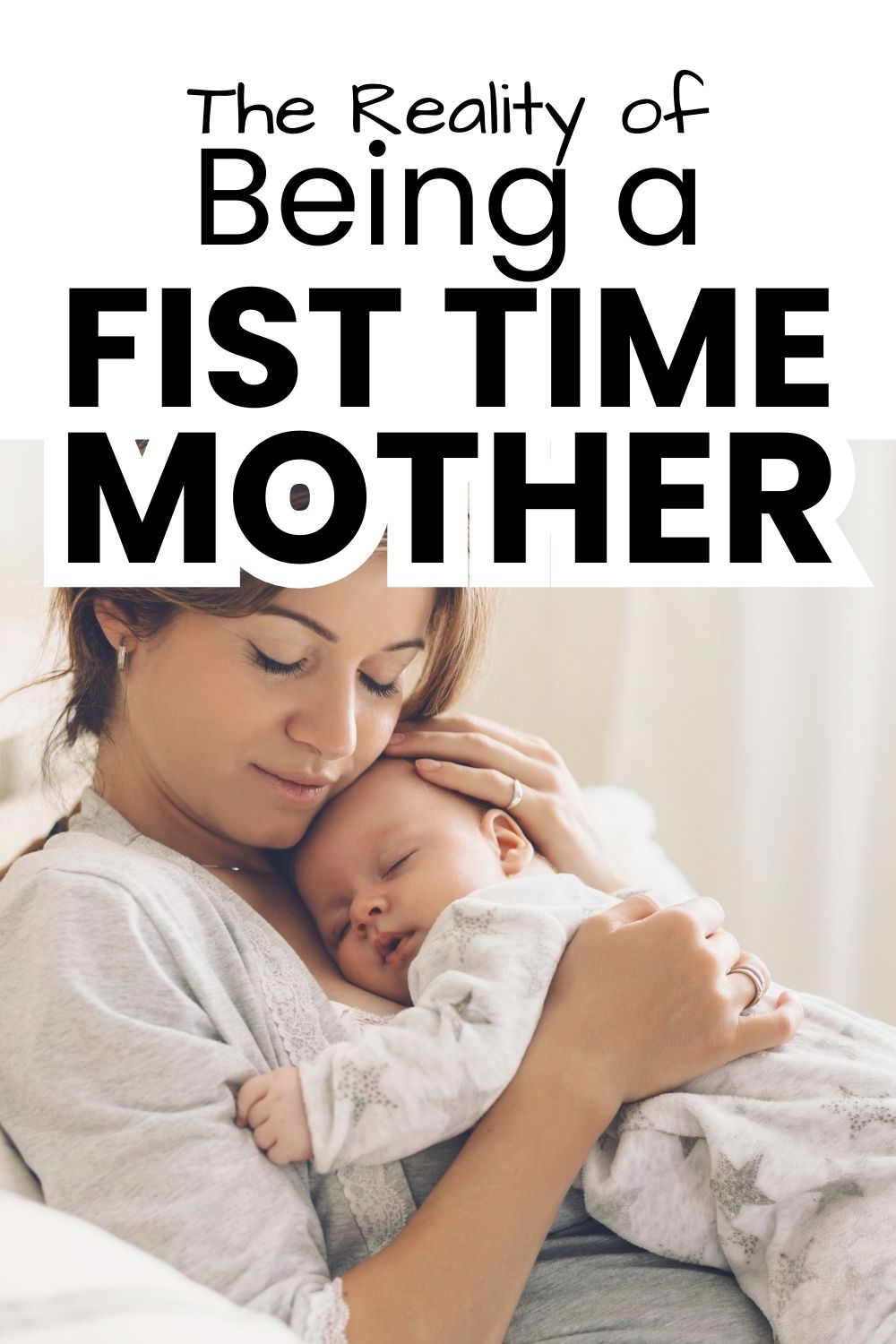 Being a first time mom pinnable image