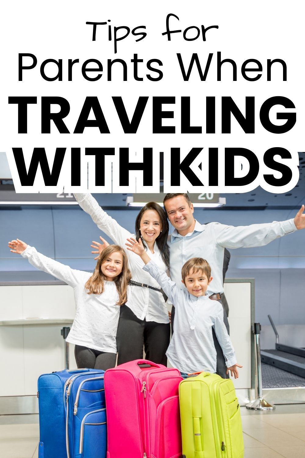 Tips for traveling with kids pinnable image