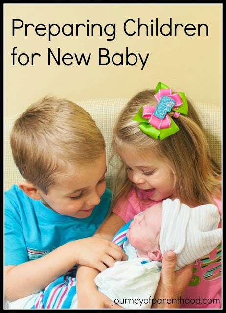 Preparing children for new baby pinnable image