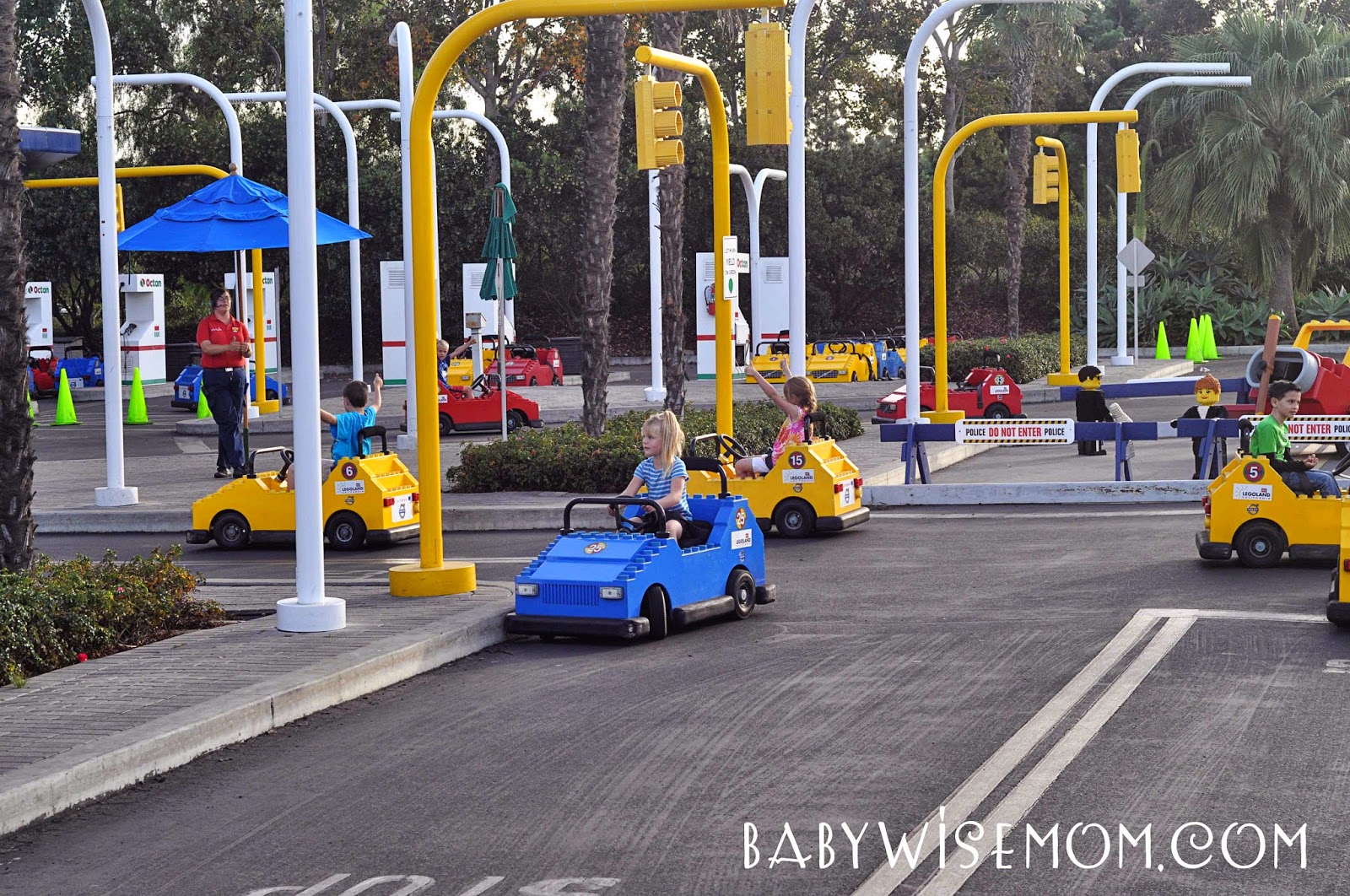 Kids riding rides at LEGOLAND California