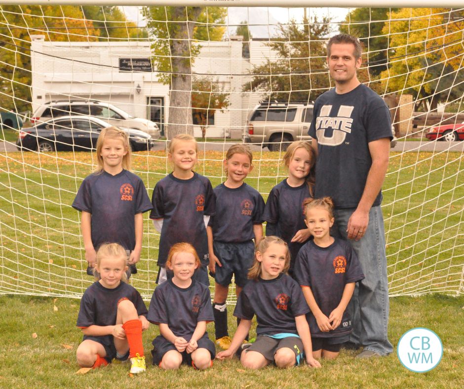 Kaitlyn with her soccer team