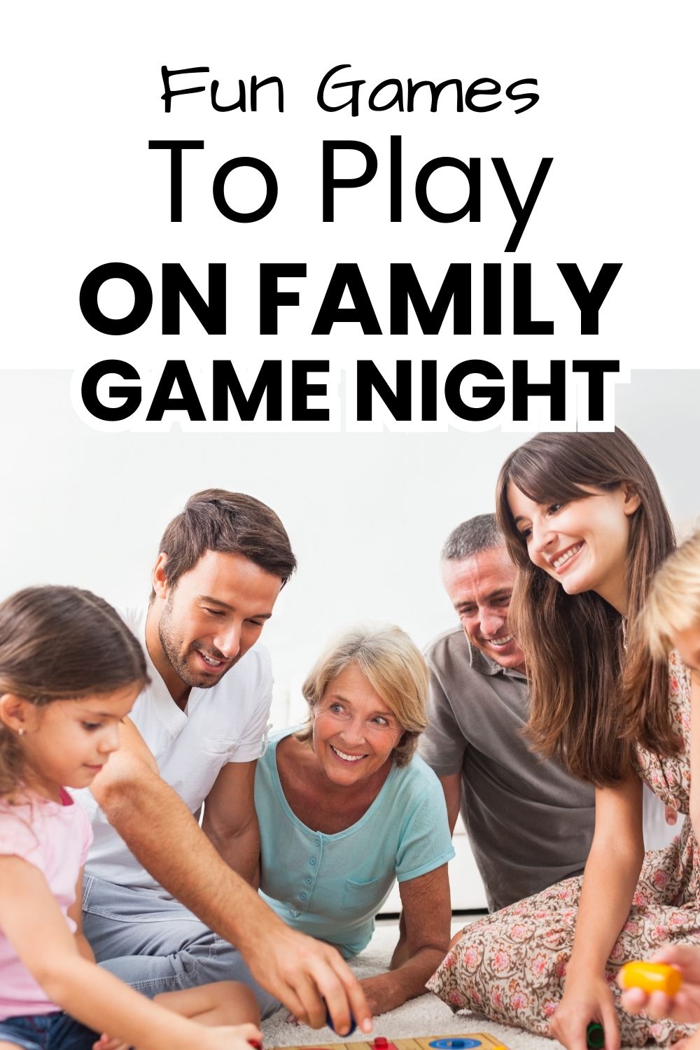 Fun games for family game night pinnable image