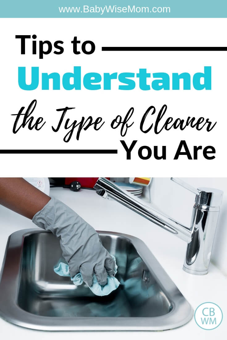 Tips to understand what type of cleaner you are with a picture of a person cleaning a sink