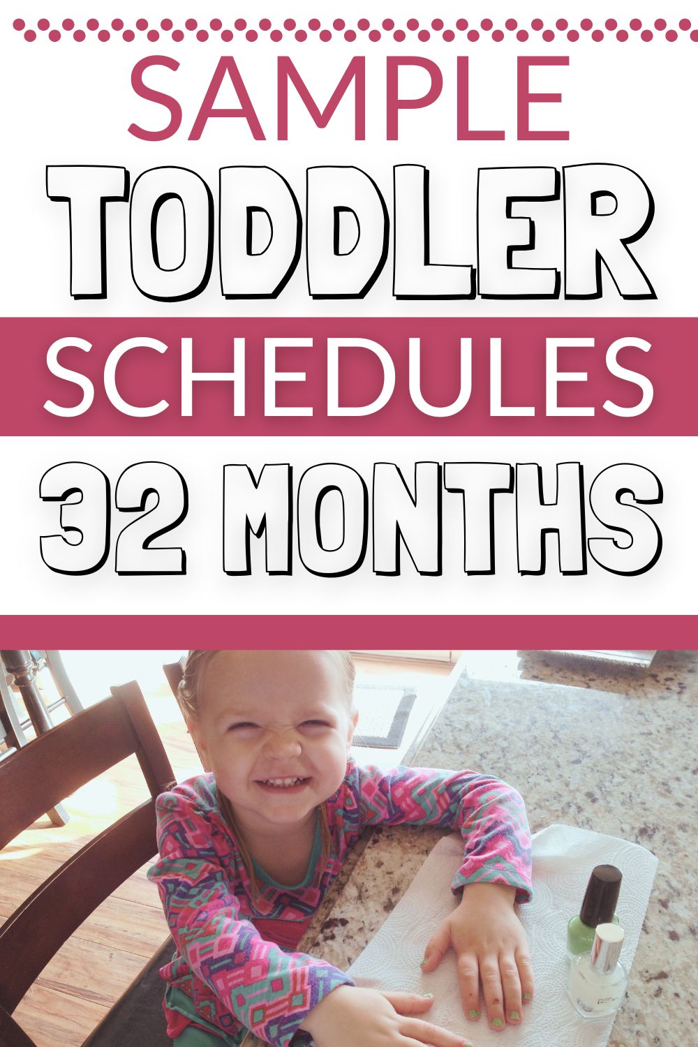 32 month old toddler pinnable image