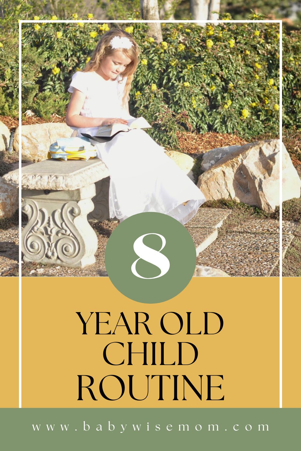 8 year old child routine pinnable image