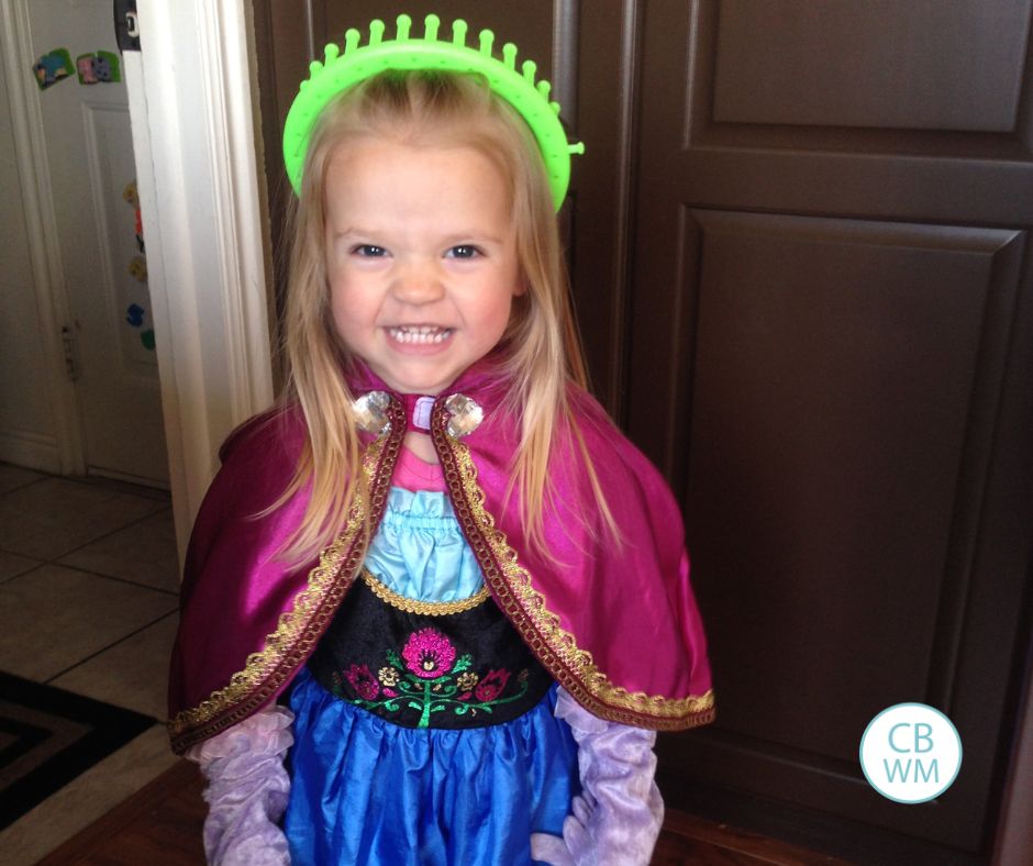 Brinley dressed up as Anna from Frozen