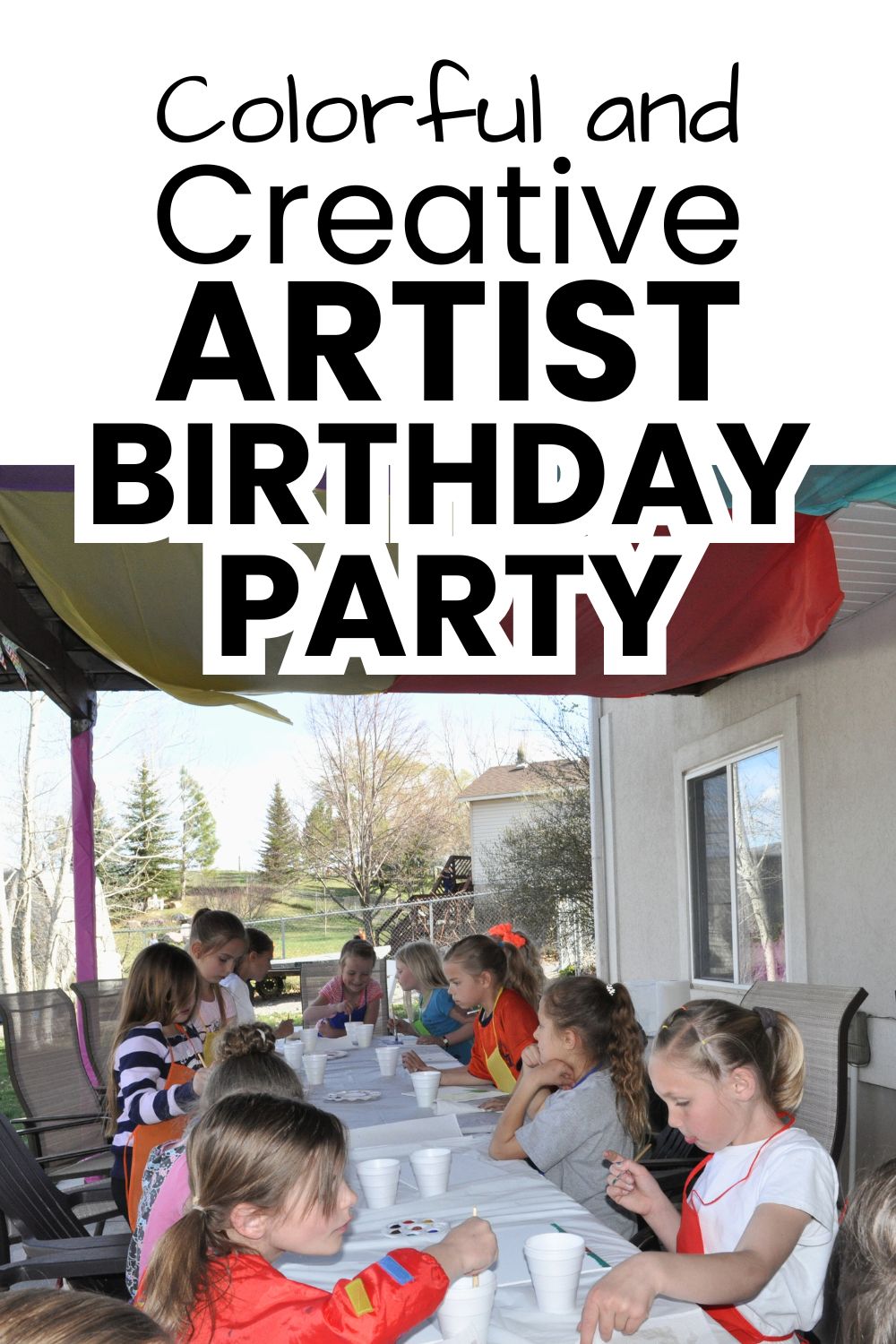 Creative artist birthday party
