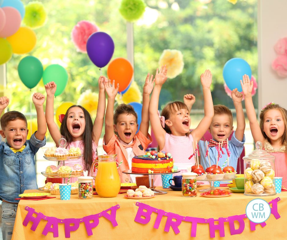 Kids at a birthday party