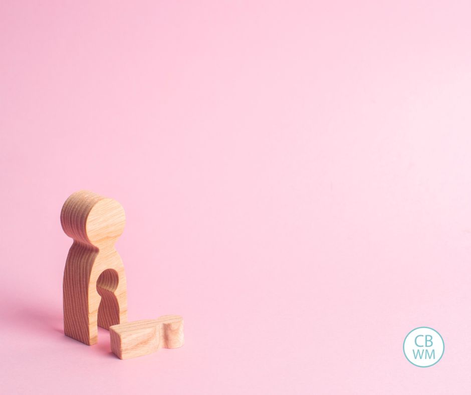 Wood figuring with a smaller wood figure cut out