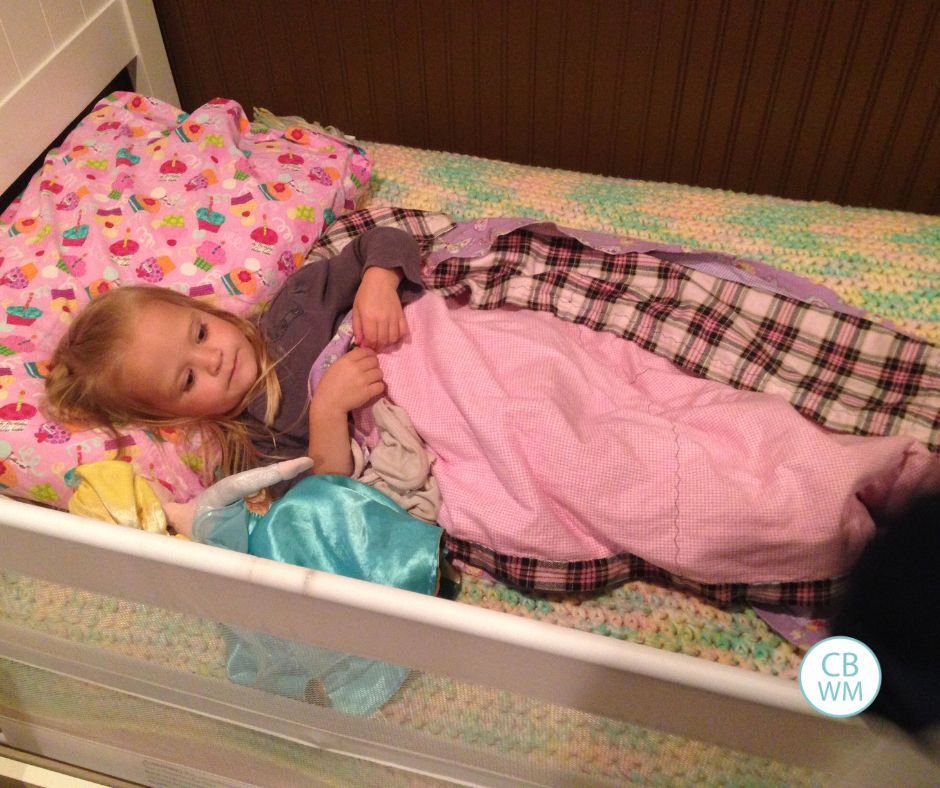 Brinley in her big girl bed