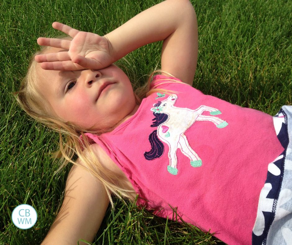 Brinly laying in the grass