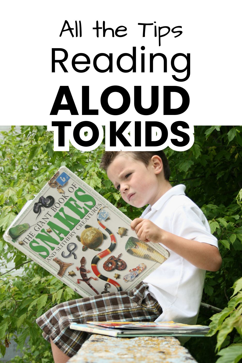 Reading aloud to kids pinnable image