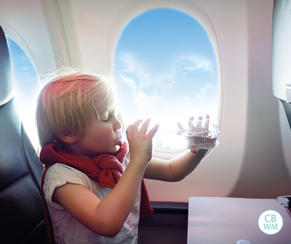 child on a flight