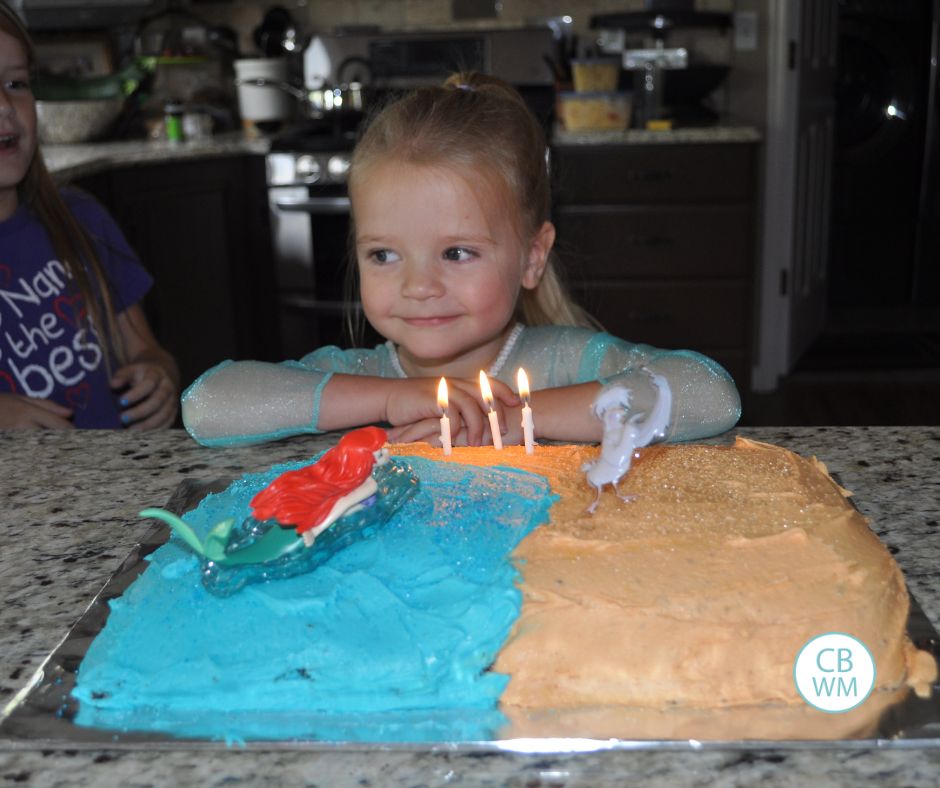 Brinley with a birthday cake