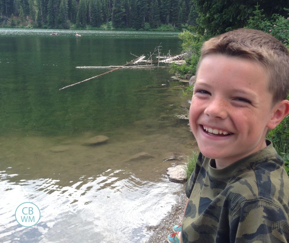 Brayden at the lake