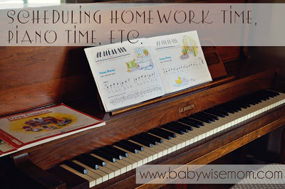 scheduling piano practice