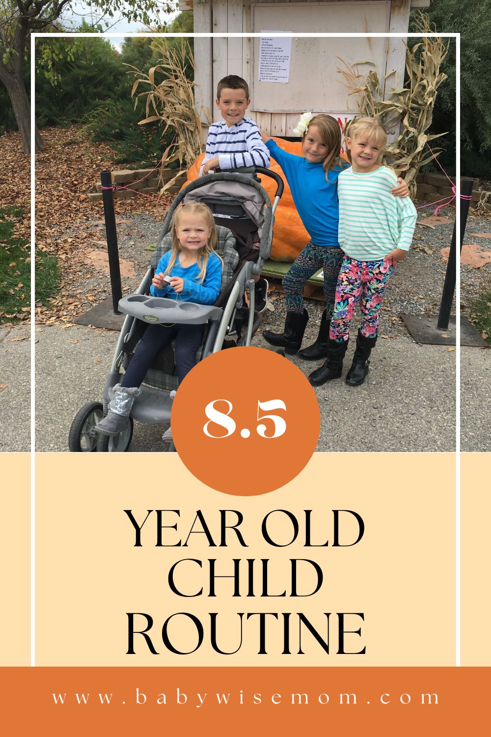 8.5 year old child routine pinnable image