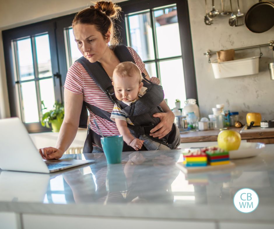 Mom organizing things