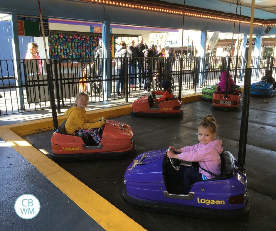 Brinley on the bumper cars