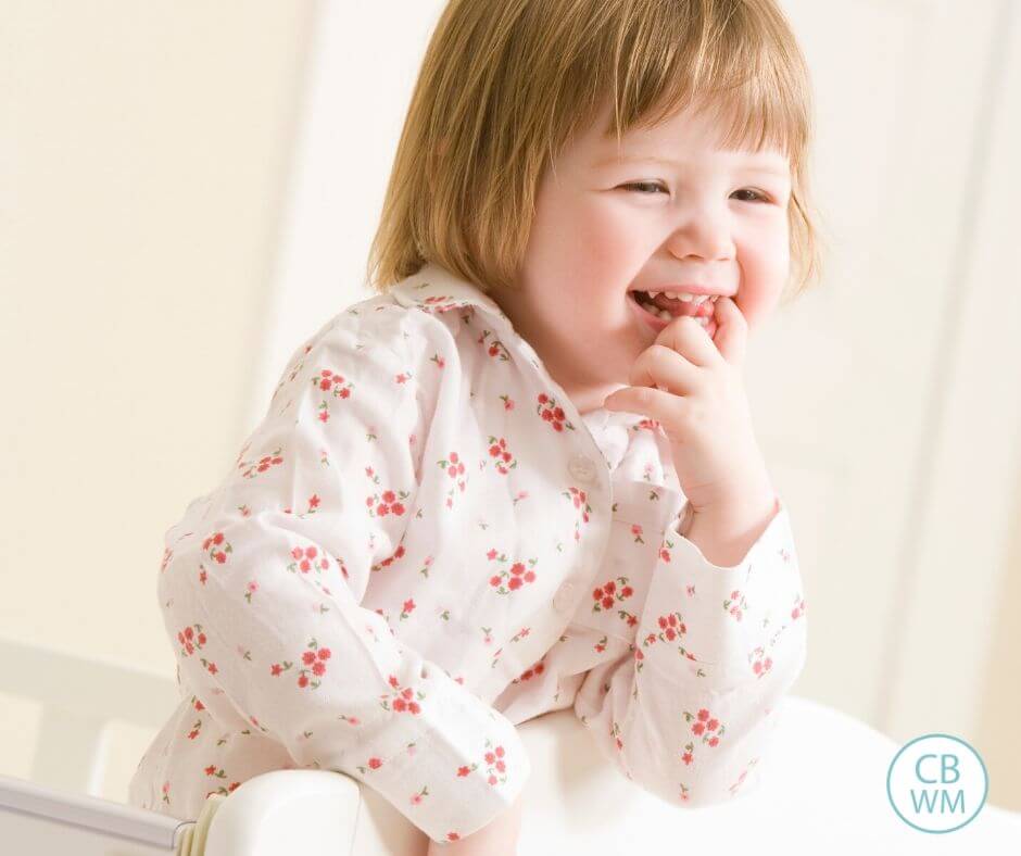 Toddler wake in her bed