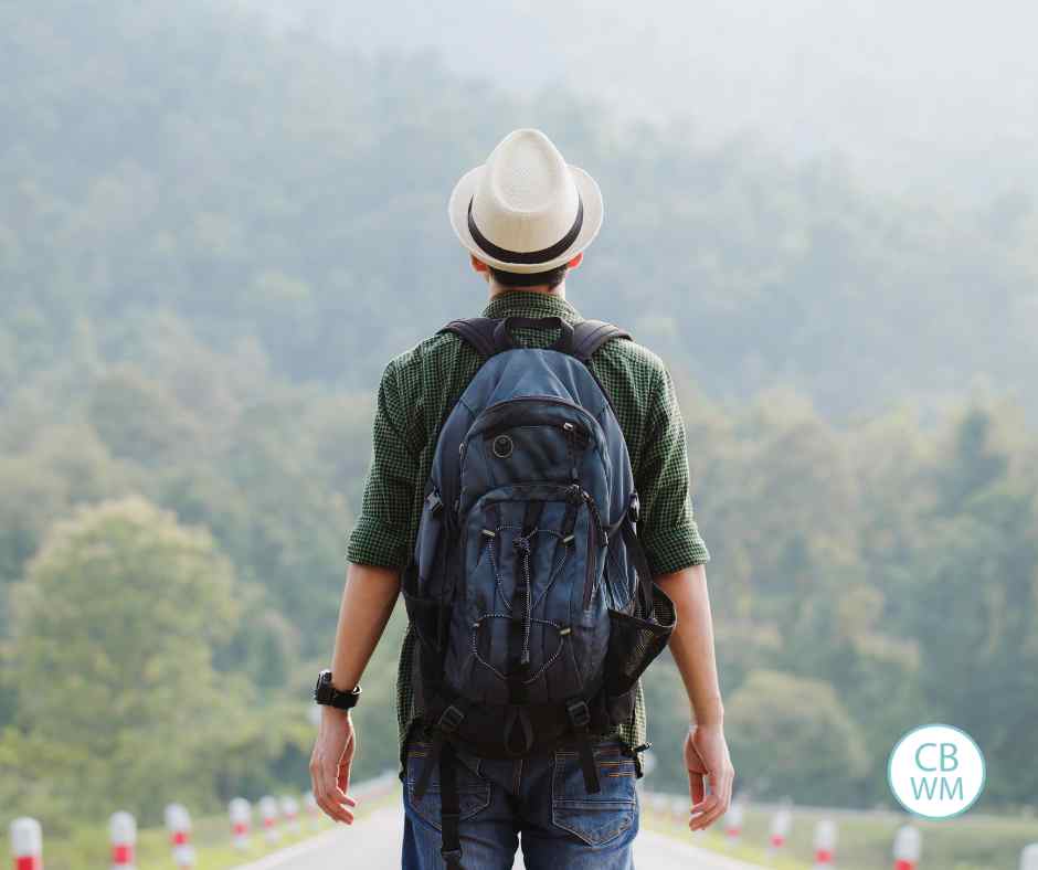 Person wearing backpack