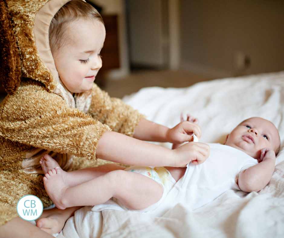 Toddler with a baby sibling