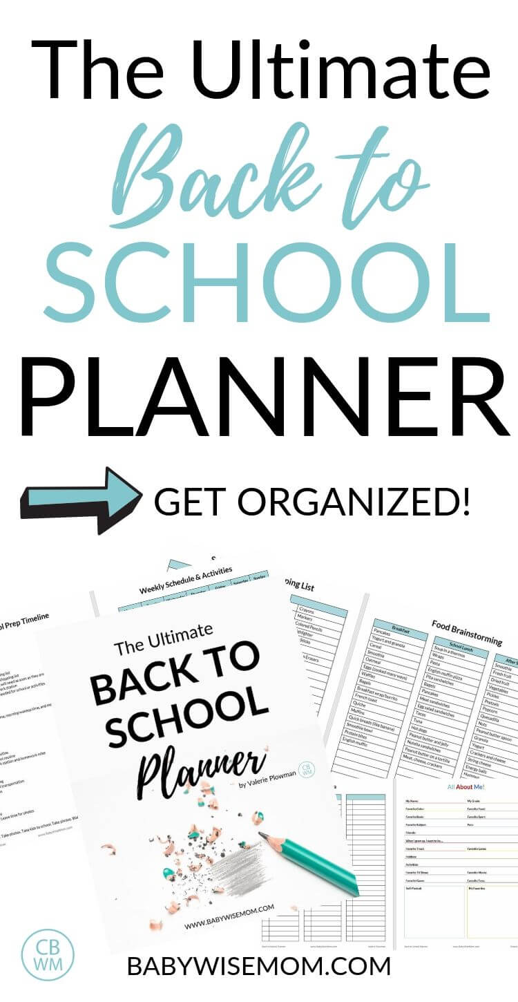 Back to school planner pinnable image