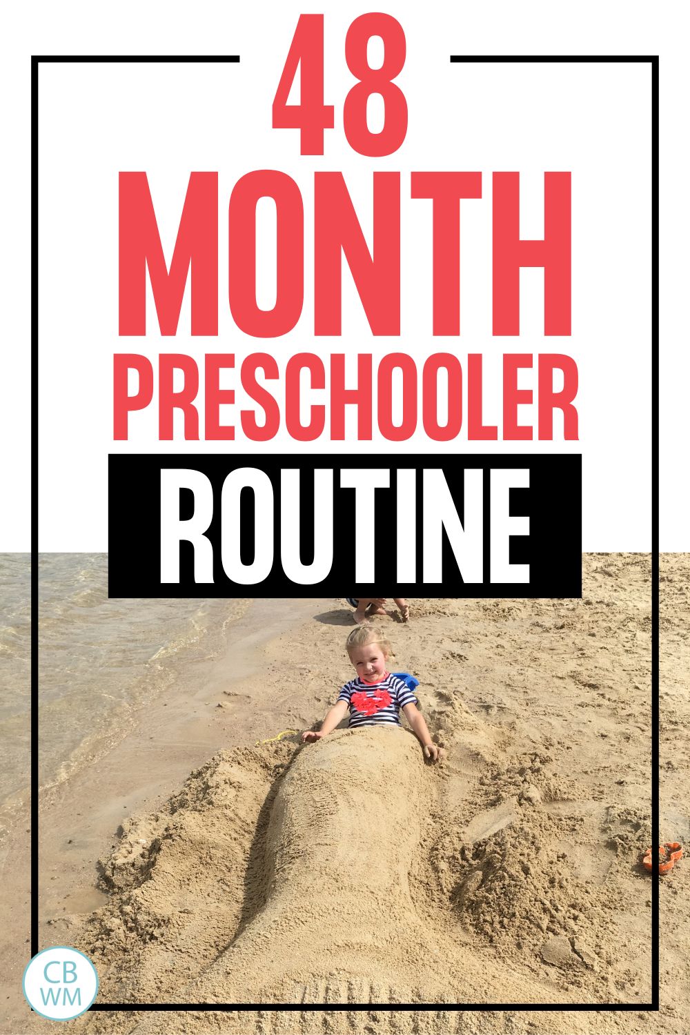 45 Month Preschooler Routines pinnable image