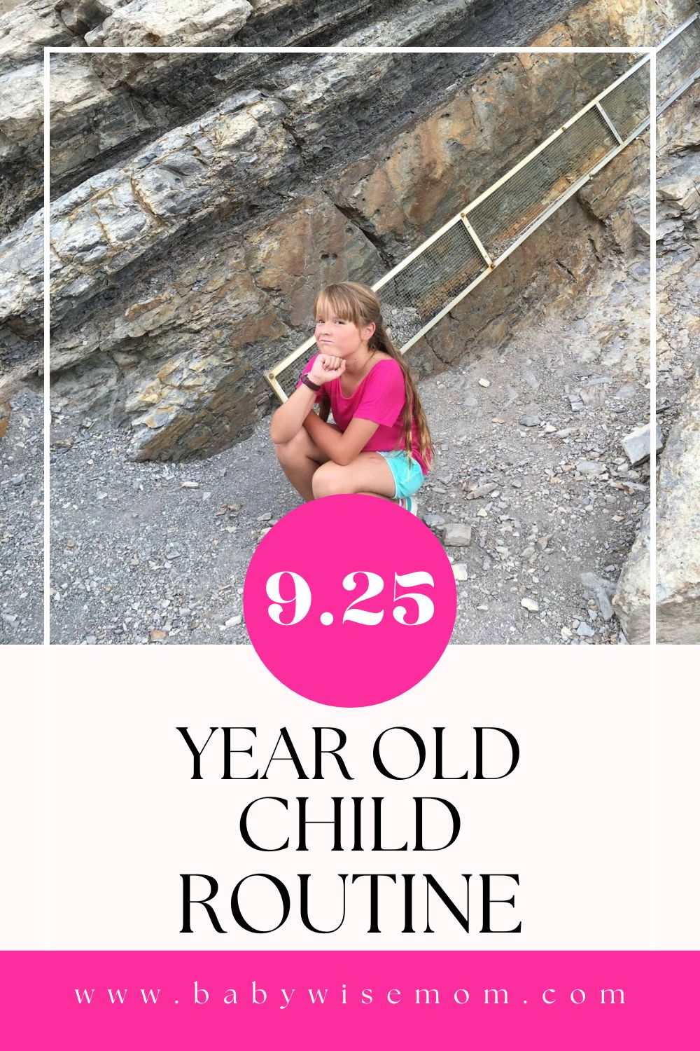 9.25 Year Old Tween Summary and Schedule pinnable image