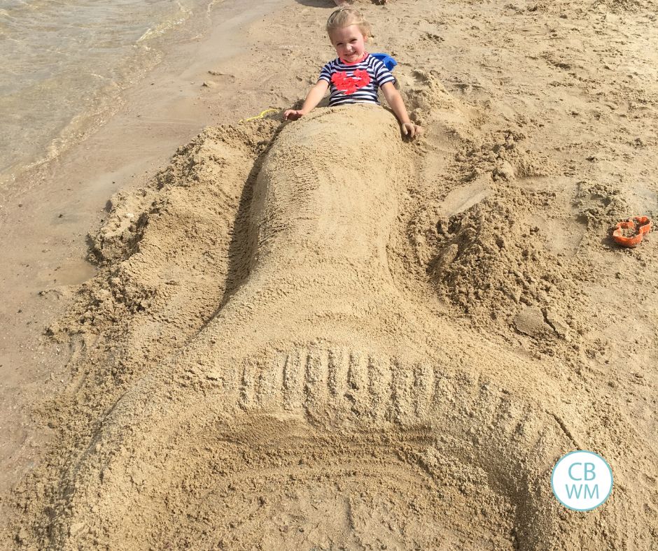Brinley playing in the sand in Colorado