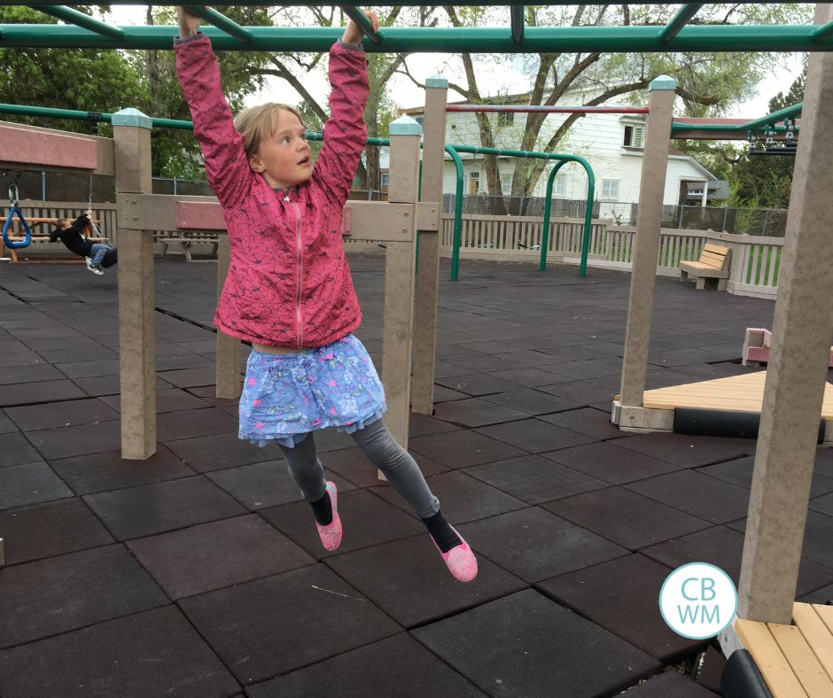 McKenna on the monkey bars